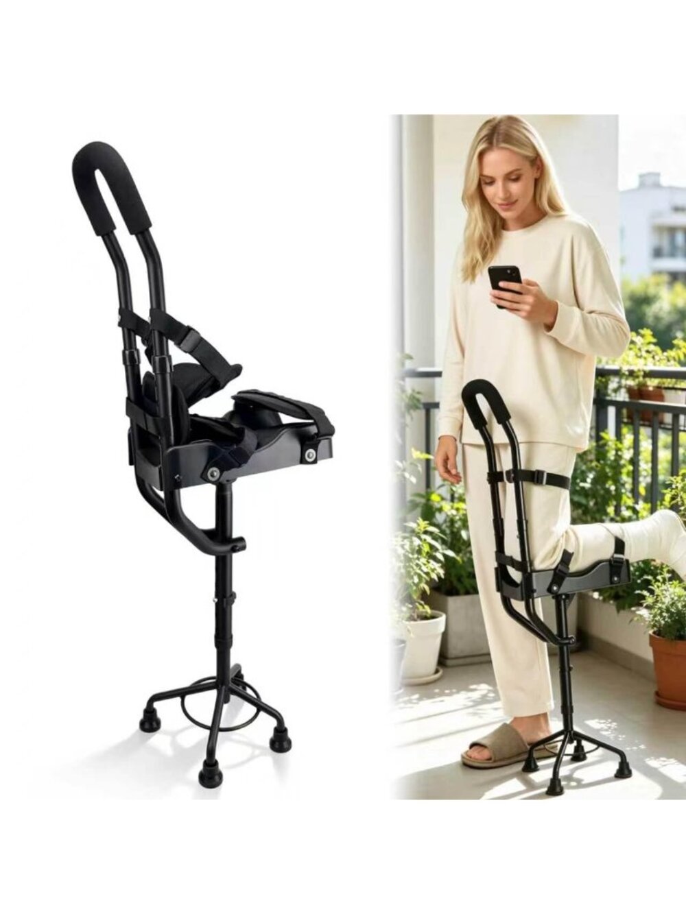 BYIECLD Hands-Free Knee Crutch